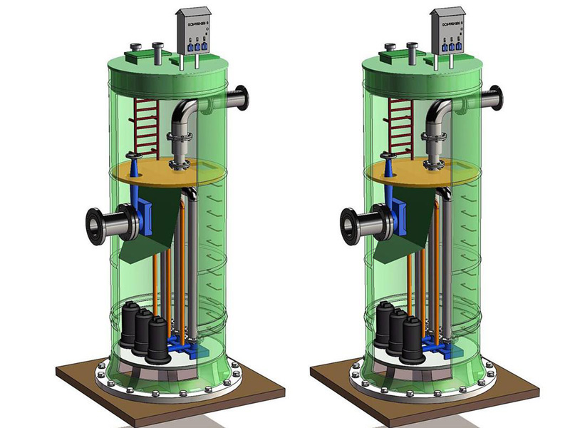 玻璃鋼一體化預(yù)制泵站與傳統(tǒng)的混凝土泵站有如下區(qū)別